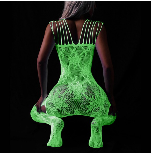 FEE ET MOI - Glow In The Dark Fishnet Bodystocking Dress (7481)